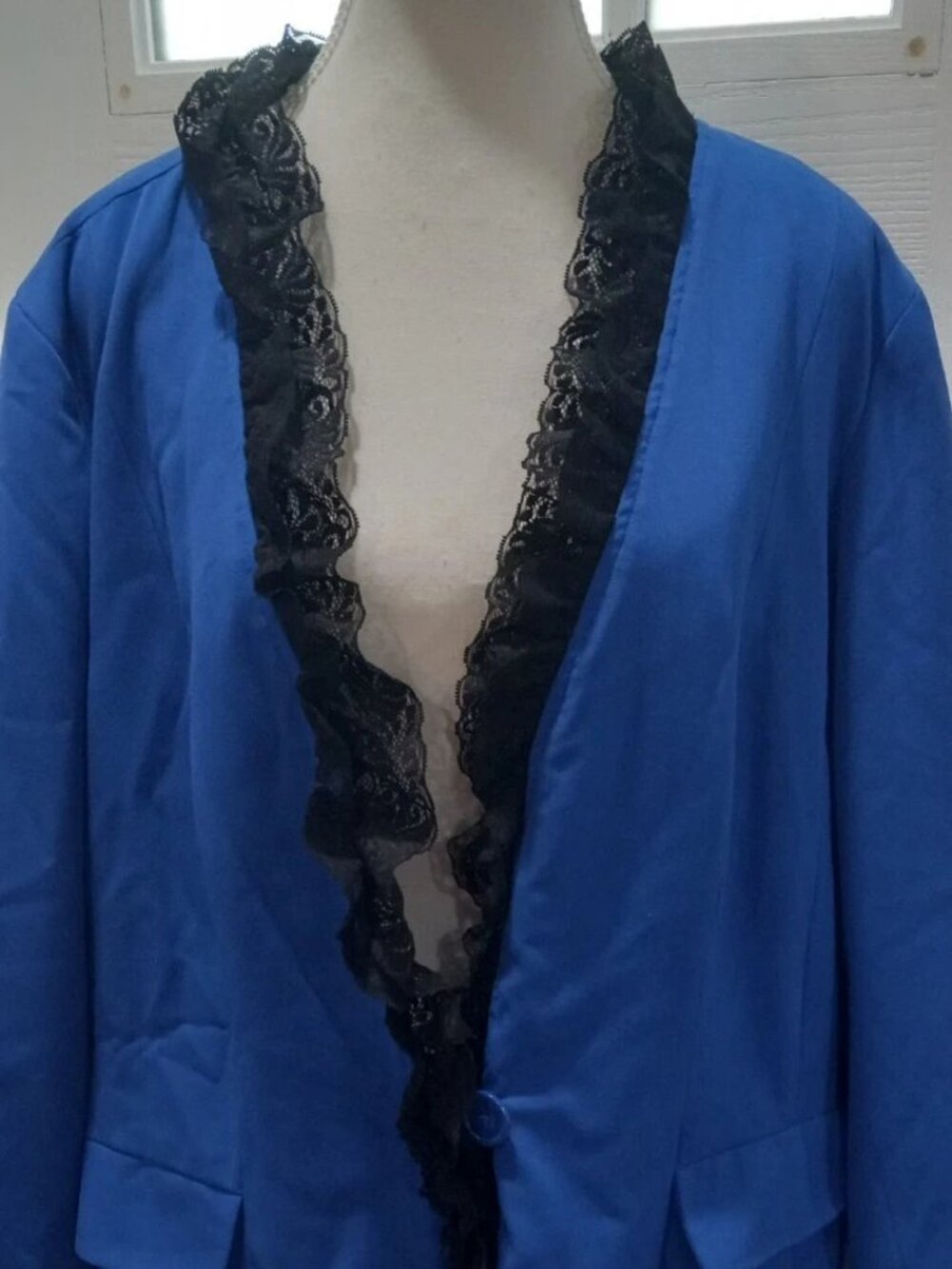 Joan Rivers Women Blazer Jacket Size 2XL Black Lace